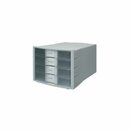 Schubladenbox HAN 1012, 4 Schubladen, grau/transparent