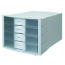 Schubladenbox HAN 1012, 4 Schubladen, grau/transparent