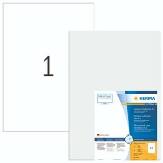 Wetterfeste Etiketten Herma 9544, 297 x 420mm (LxB), wei, stark haftend, 40 St