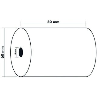 Thermorollen Exacompta 43804E, Breite: 80, Lnge: 44m, Kern-D.: 12mm, 10 Stck