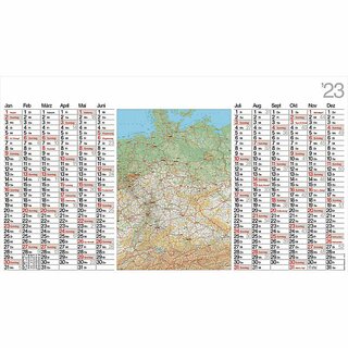 B�hner Plakatkalender ATLANT LK12, 12 M/1S, 139 x 79 cm, Deutschlandkarte, 2027