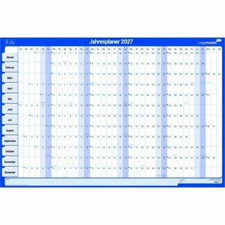 Legamaster Jahresplaner 7-420121-26, 60x90cm,  400g, laminiert, abwischbar, 2027