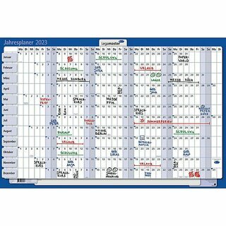 Legamaster Jahresplaner 7-420121-26, 60x90cm,  400g, laminiert, abwischbar, 2027