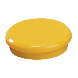 Magnet, rund, Ø: 24 mm, Haftkraft: 300 g, gelb