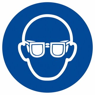 Gebotszeichen Gloria Augenschutz, rund, Durchmesser...
