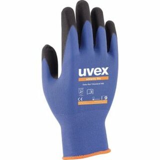 Mechanikschutzhandschuhe Uvex Athletic Lite, Gre 7, swz/blau, 10 Paar