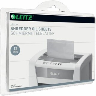 Schmiermittelbltter Leitz IQ 80070000, fr Aktenvernichter, 12 Stck