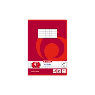 Oktavheft Herlitz 413633, A6, kariert, 32 Blatt, 10 Stück