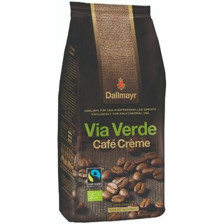 Kaffee Dallmayr Via Verde Cafe Creme, ungemahlen, 1000g