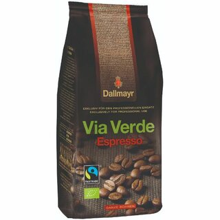 Kaffee Dallmayr Via Verde Espresso, ungemahlen, 1000g