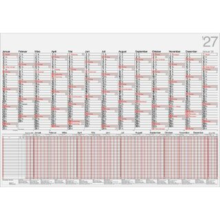 Rido-Ide Jahresplaner 7033710006, Urlaubskalender f�r 26...