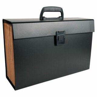 Fächerkoffer Exacompta 58421E, 20 Fächer, tragbar, schwarz