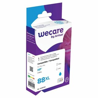 Tintenpatrone wecare  komp. mit HP 88XL/C9391AE, Inhalt: 24ml, cyan