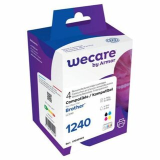 Tintenpatrone wecare  komp. mit brother LC1240, Inhalt: 16ml, 4 Farben