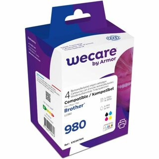 Tintenpatronen WECARE K10347W4, kompatibel zu brother LC980, sortiert