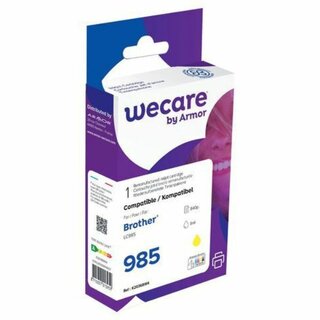 Tintenpatrone wecare komp. mit brother LC985Y, Inhalt: 9 ml, gelb