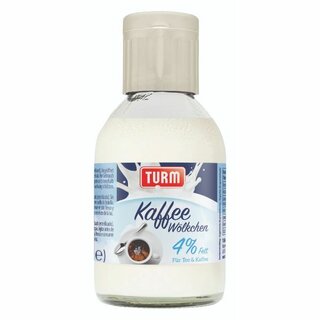 H-Milch Turm 32501, Kaffeewlkchen, 4% Fettgehalt, 170g Flasche