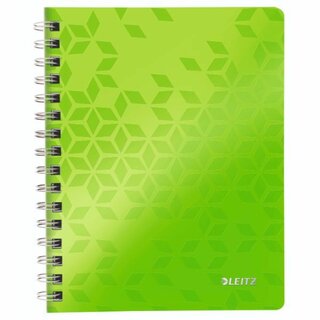 Collegeblock Leitz 4641 Wow, A5, kariert, 80g, grün, 80...