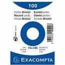 Karteikarten Exacompta 10500SE, DIN A7, blanko, wei, 100...