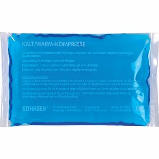 Thermo-Kompresse Shngen 1012035, Mae: 8x13cm, warm/kalt, blau