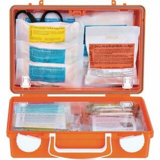 Erste-Hilfe-Koffer Shngen 0350100 Quick CD SCHULE, mit Fllung, orange