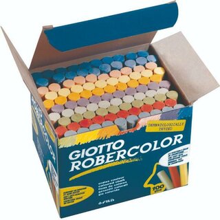 GIOTTO Tafelkreide Robercolor 539000, rund, D: 10 mm, 10farbig, 100 Stck