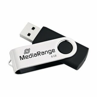 USB-Stick MediaRange, USB 2.0 Schnittstelle, 8GB Speicherkapazitt, schwarz
