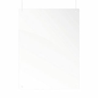 Schutzschild zur Deckenmontage Franken SPA1015,  150 x 100 cm, Acrylglas