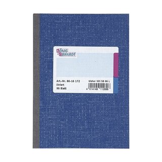 Geschäftsbuch K+E 86-16172, A6, liniert, 96 Blatt