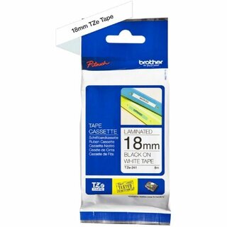 Schriftband Wecare, kompatibel mit TZE-241, schwarz/weiß