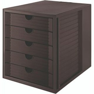 HAN Schubladenbox SYSTEMBOX KARMA 14508-13, 5 geschl. Schbe, A4, schwarz