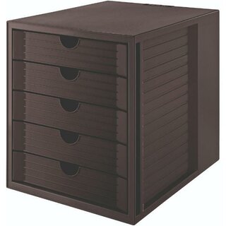 HAN Schubladenbox SYSTEMBOX KARMA 14508-13, 5 geschl. Schbe, A4, schwarz