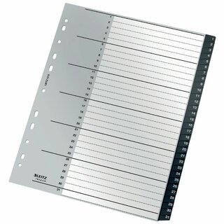 Registerblätter 1-31, Leitz, 12180000, A4 Überbreite,...