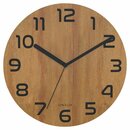 Wanduhr Unilux 30 cm, Bambus-Ziffernblatt, schwarze...