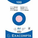 Karteikarten von Exacompta K4 A4 blanko rot, 100 St�ck