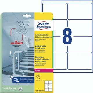 Rechteckige Etiketten Avery, 99,1 x 67,7 mm, 80 Stck