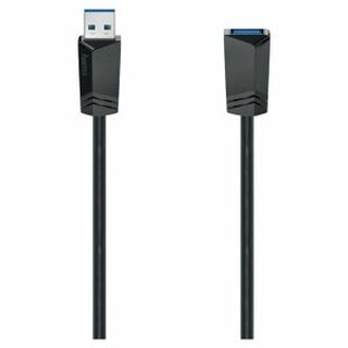 USB 3.0 Verlngerungskabel Hama 1.5m, 5Gbit/s, USB-Typ-A-Plug, doppelt geschirmt