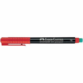 OHP-Stift Faber-Castell 151321 Multimark F, wasserfest, 0,6mm, rot