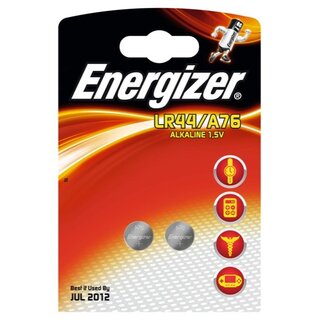 Batterie Energizer 623071, LR44, 1,5 Volt, Alkaline-Mangan, 2 Stck