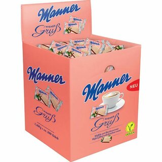 Manner Waffel Wiener Gruß, einzeln verpackt, 300 x 4,2 Gramm
