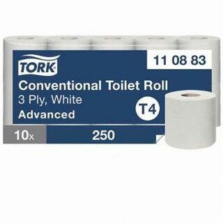 Toilettenpapier Tork 110883, 3-lagig, 250 Blatt, 10 Stck