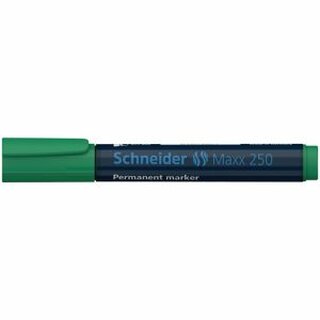 Permanentmarker Schneider Maxx 250, Keilspitze, Strichstrke: 2+7mm, grn