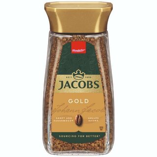 JACOBS Kaffee GOLD, koffeinhaltig, Granulat, Glas: 200 g