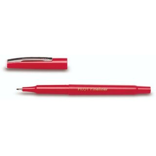 PILOT Fineliner SW-PPF 4103002, nachfllbar, mit Kappe, 0,4 mm, rot