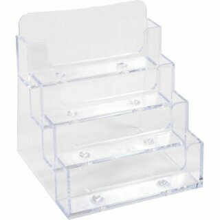 Visitenkartenhalter Exacompta, DIN A8, 4 F�cher, transparent