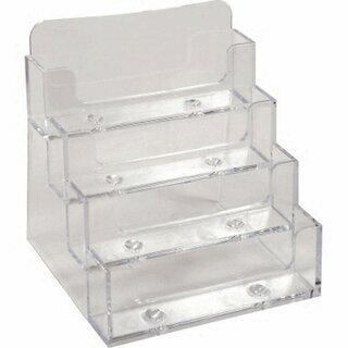 Visitenkartenhalter Exacompta, DIN A8, 4 F�cher, transparent