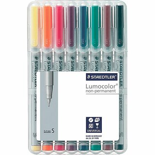 OHP-Stift Staedtler Lumocolor 311S, wasserlslich, Strichstrke: 0,4mm, 8er Etui