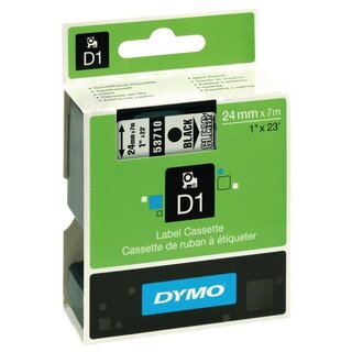 Schriftband Dymo D1 53710, Breite: 24mm, schwarz auf transparent