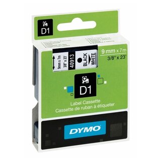 Schriftband Dymo D1 41913, Breite: 9mm, schwarz auf weiß