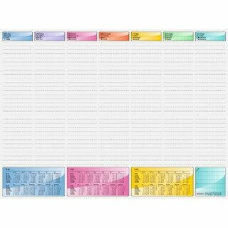 Brunnen Schreibunterlage 1070128, 58 x 43cm, Woche, 40 Blatt, 2026/2027/2028